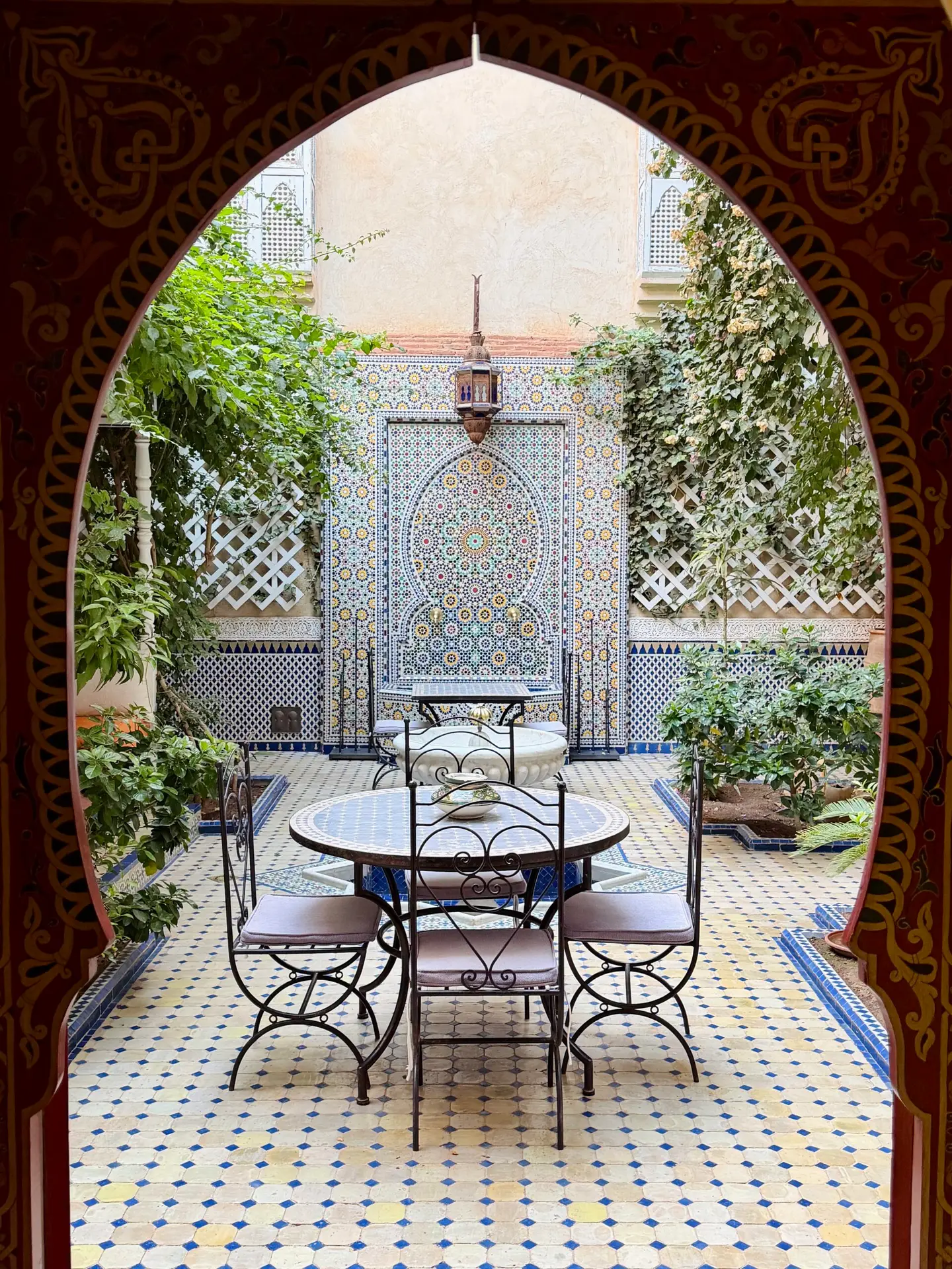 First Time in Marrakech: Chaos, Souks, & a Hidden Riad The Courtyard inside the Riad Tahyra in Marrakech