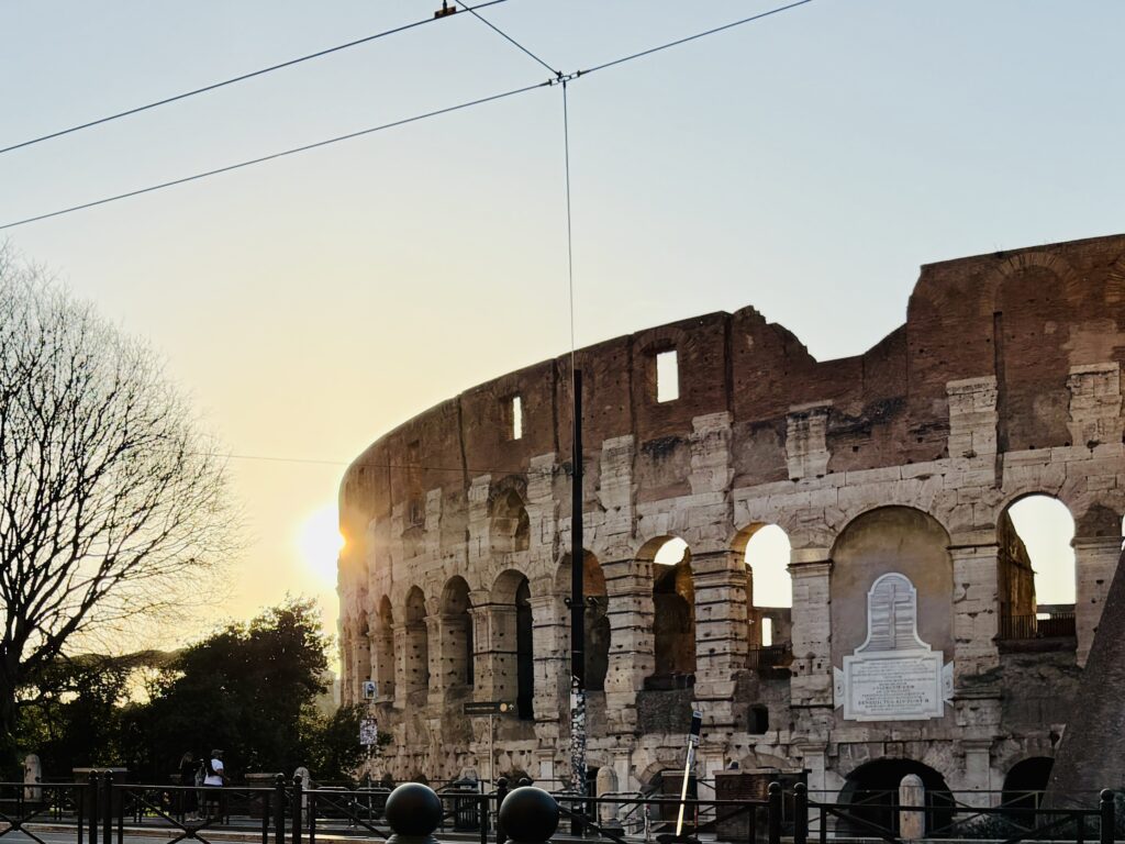 The Roman Colosseum at Dusk