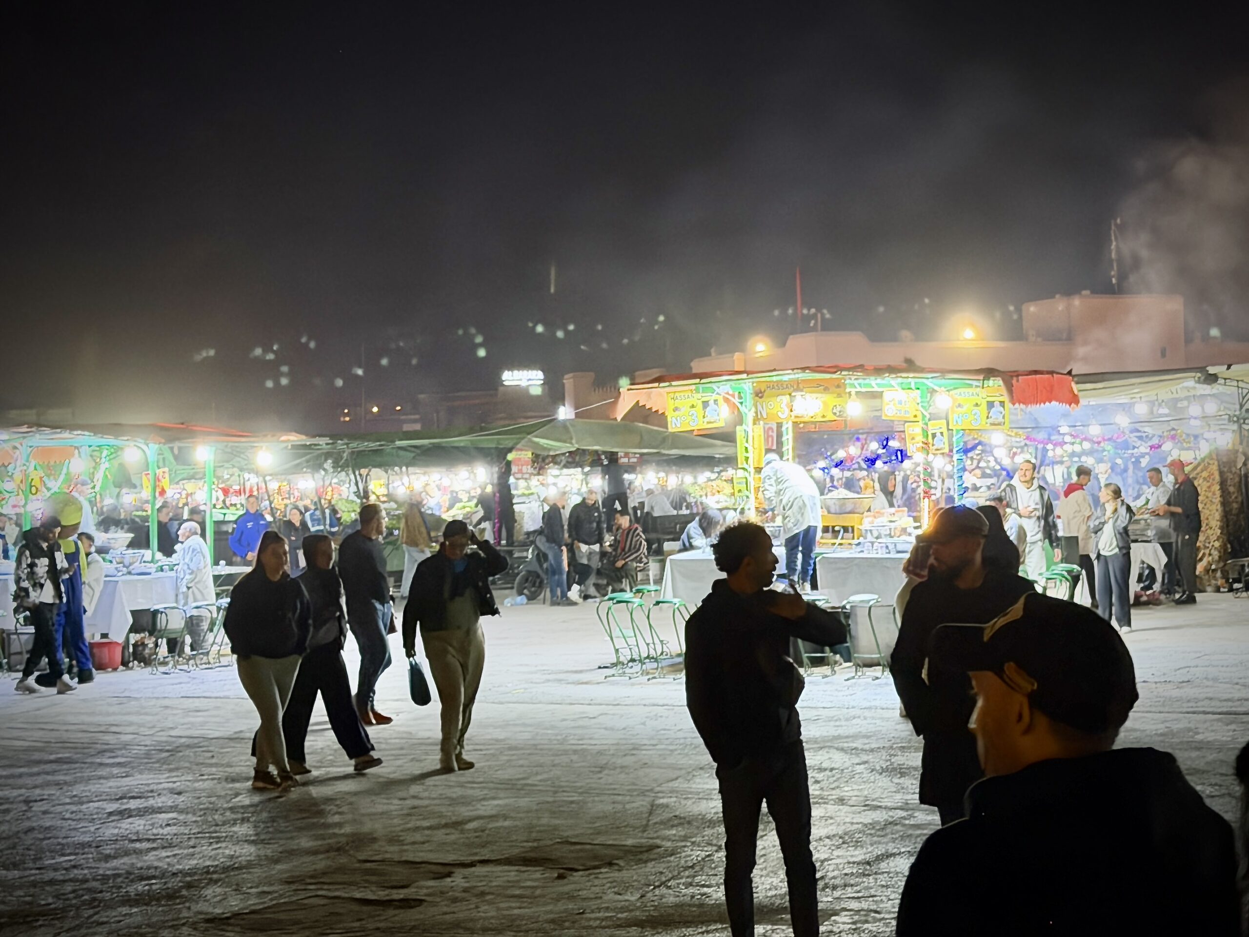 Things to do in Marrakech: Our Final Days in Morocco Jemaa El-Fnaa at night