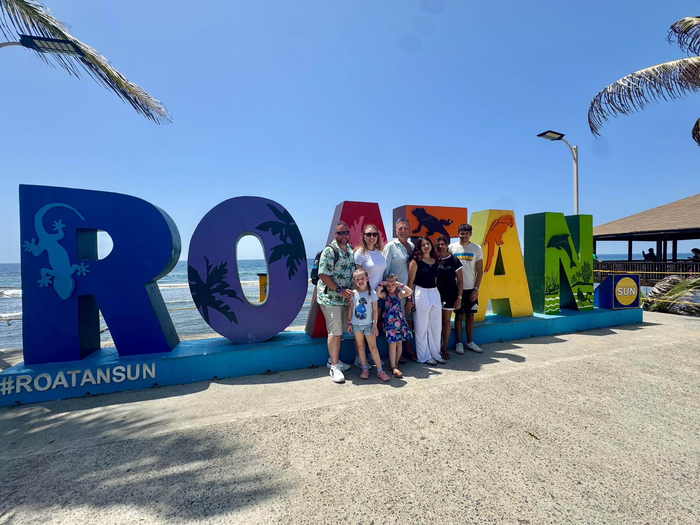 Family Photo in Roatan, Honduras